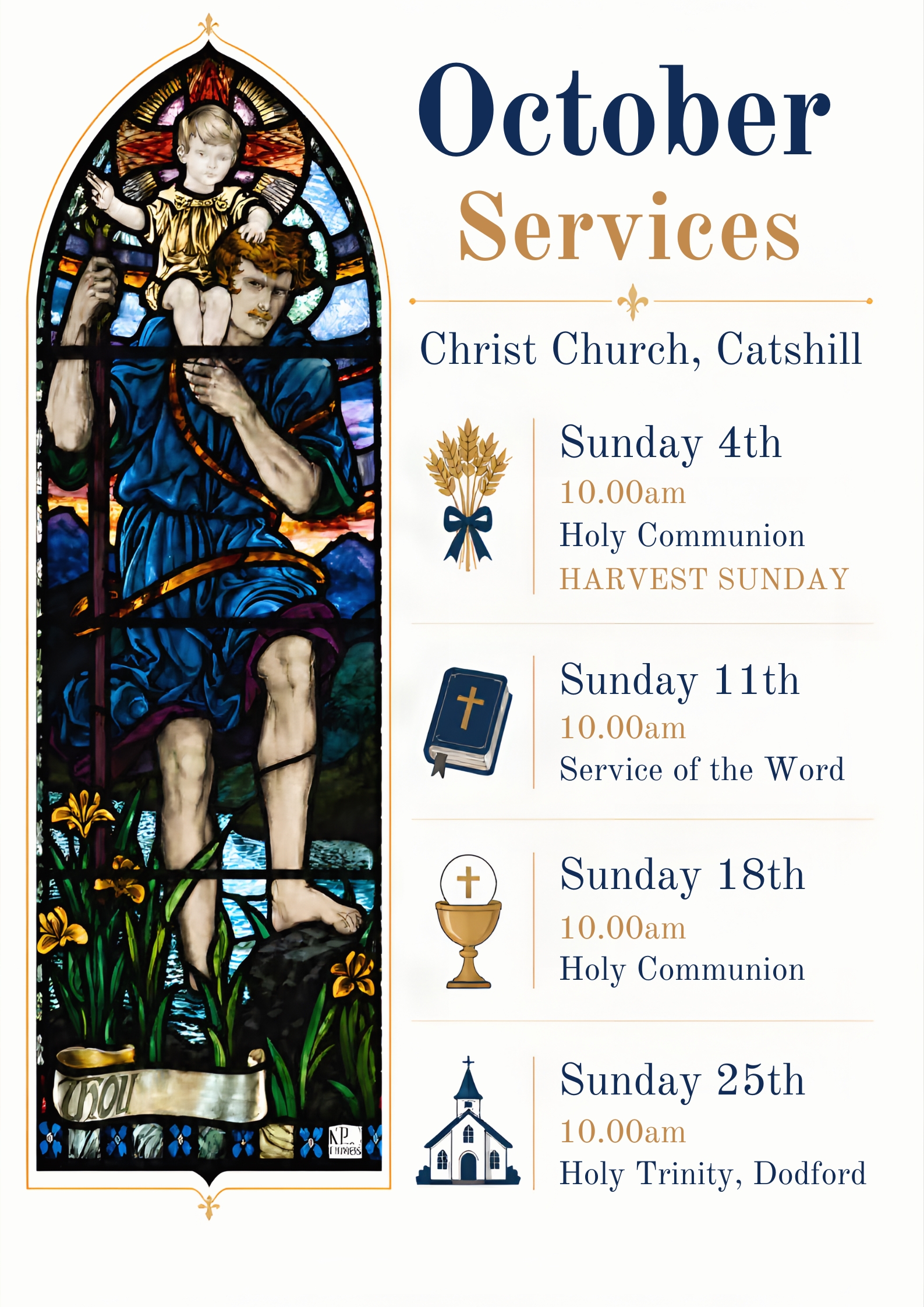 Catshill October Services 2026